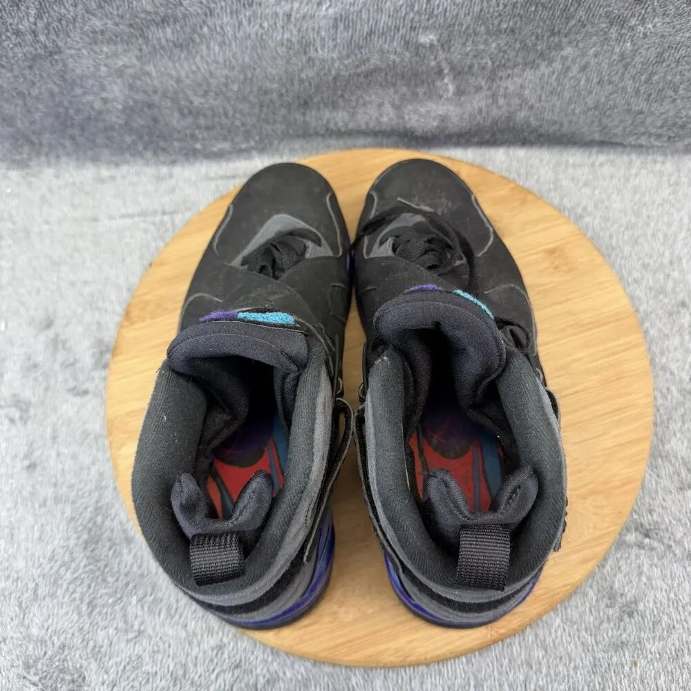 Jordan Air Jordan 8 Aqua Shoes Mens Size 8 Black Basketball Sneakers 305381-025